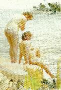 Anders Zorn tva flickor pa klipphall France oil painting artist